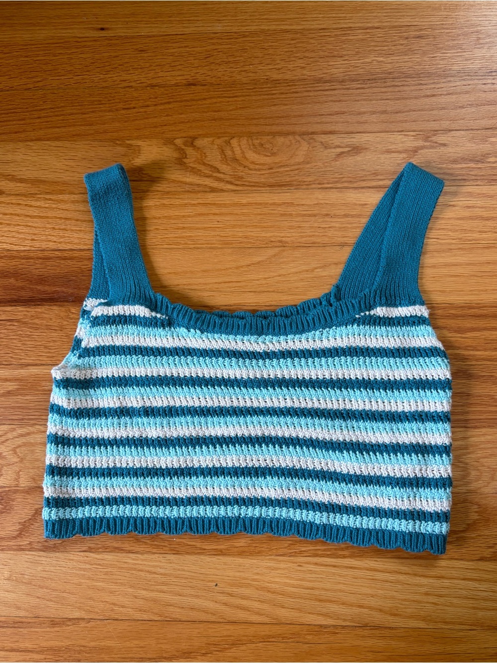 Crochet Knit Sleeveless Crop Top